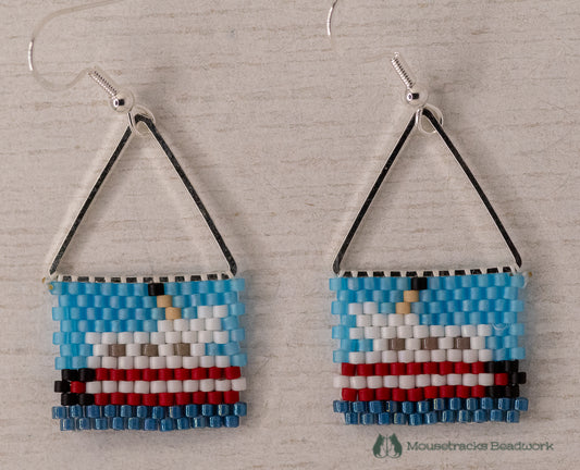 Beaded Mini Moyie Brick Stitch Earrings